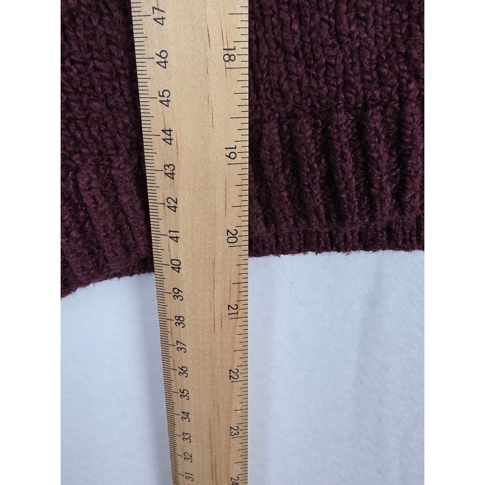 Old Navy Womens Go-Recycled Mock Neck Sweater Burgundy Maroon Knit Pullover M - Picture 5 of 7